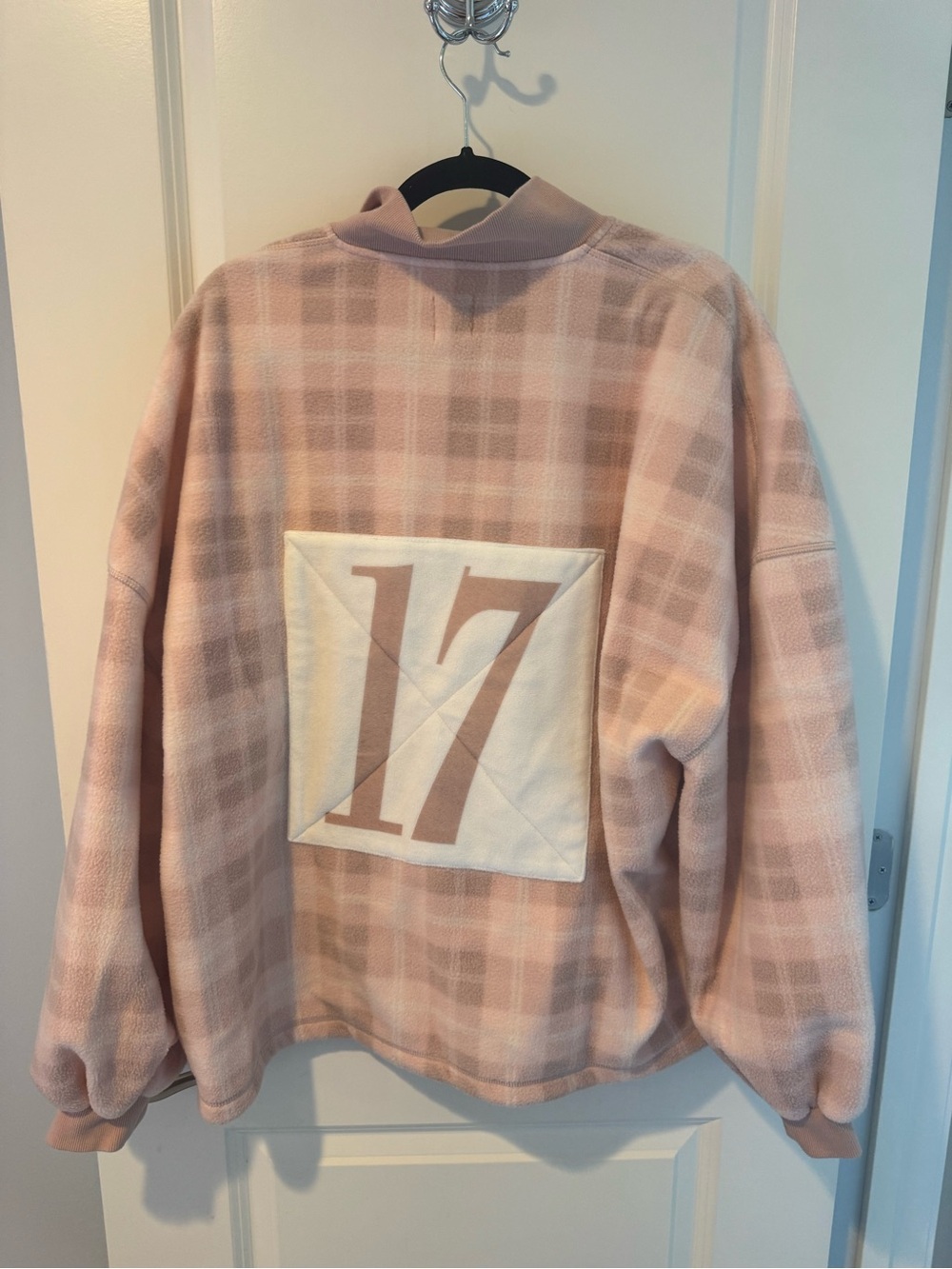 Boys Lie  Alex On My Team A1 Quarter Zip Pullover Pink Plaid - Picture 7 of 8